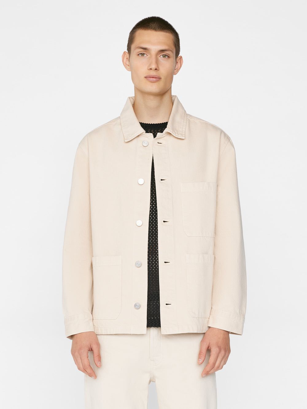 Denim Overshirt -- White Beige sold by Frame Denim product image thumbnail 3