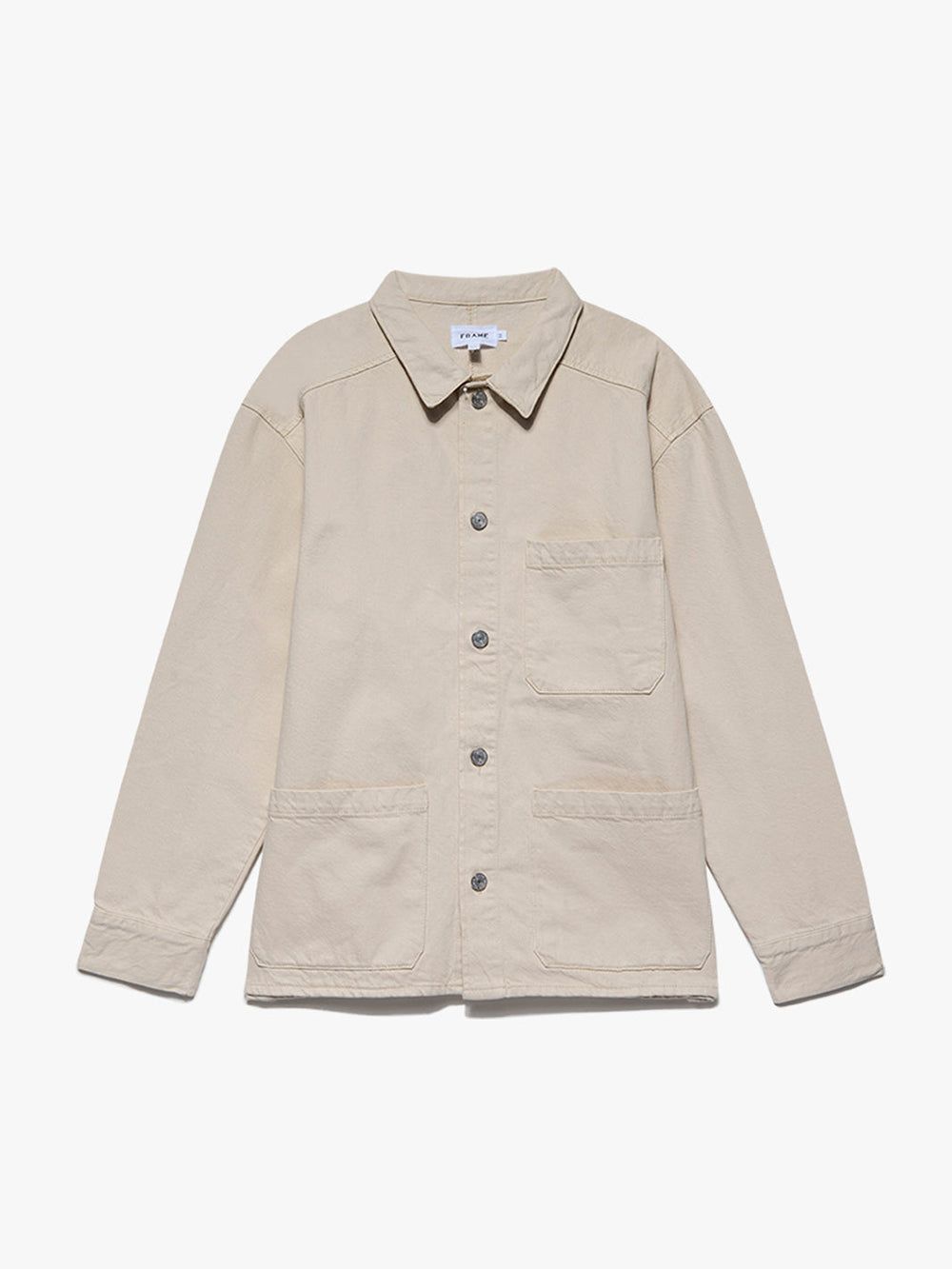 Denim Overshirt -- White Beige sold by Frame Denim