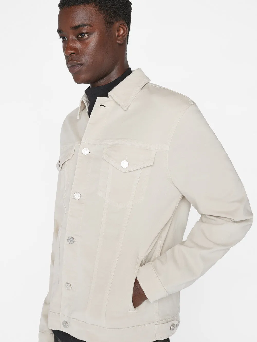 Twill Heritage Jacket -- Milk Beige sold by Frame Denim product image thumbnail 4