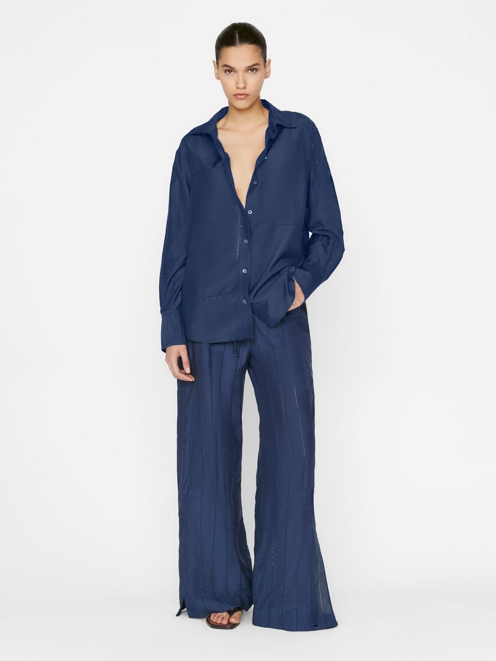 Drawstring Lounge Pant -- Navy sold by Frame Denim product image thumbnail 2