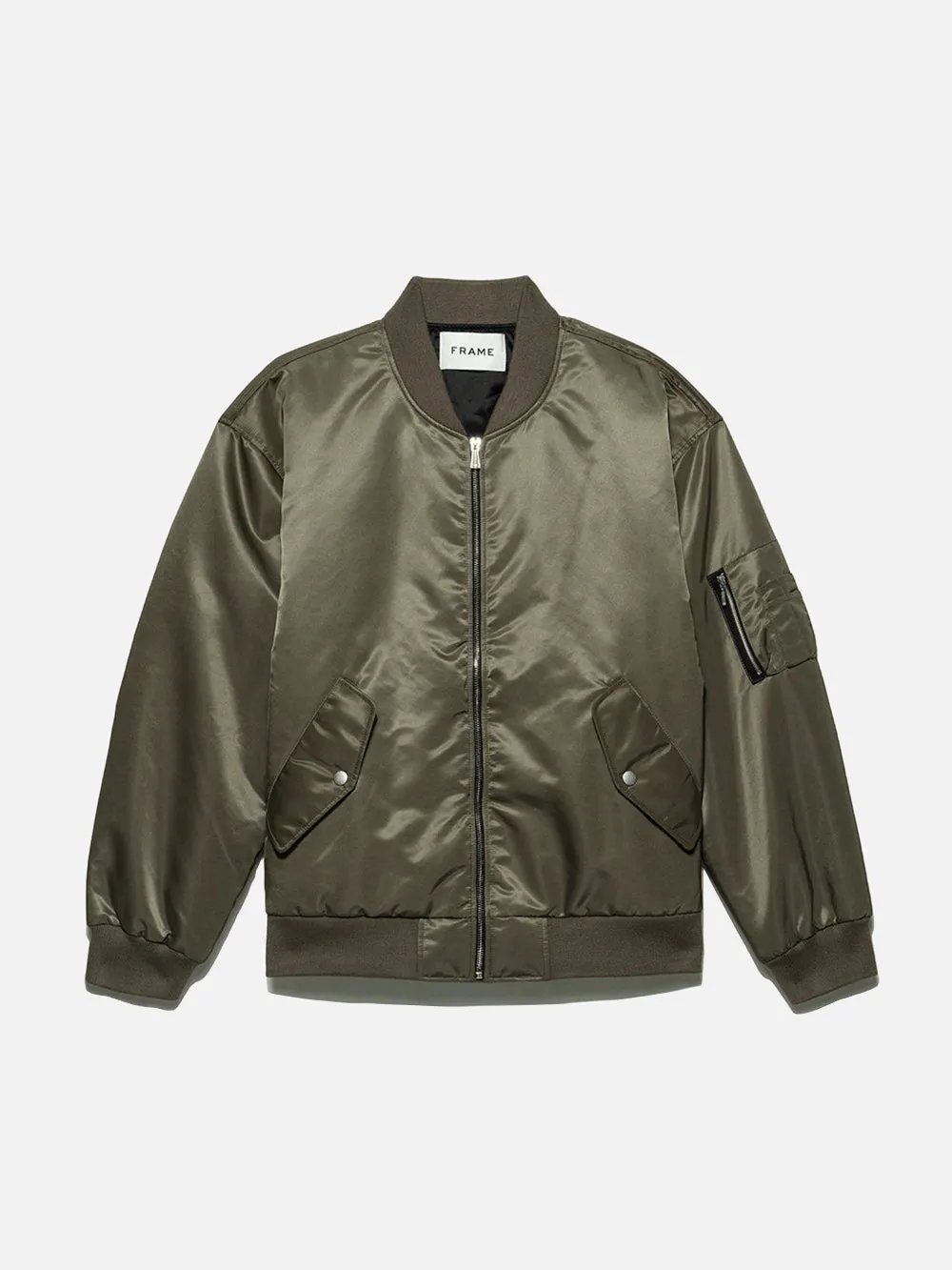 Nylon Bomber -- Taupe sold by Frame Denim