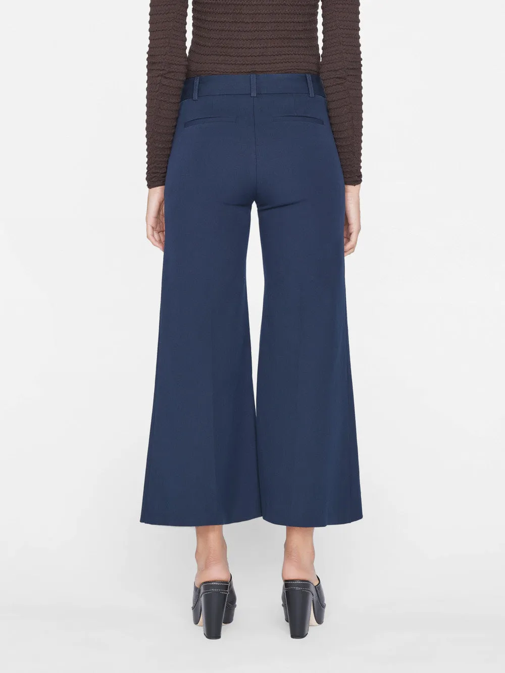 Le Crop Palazzo Trouser -- Navy sold by Frame Denim product image thumbnail 5