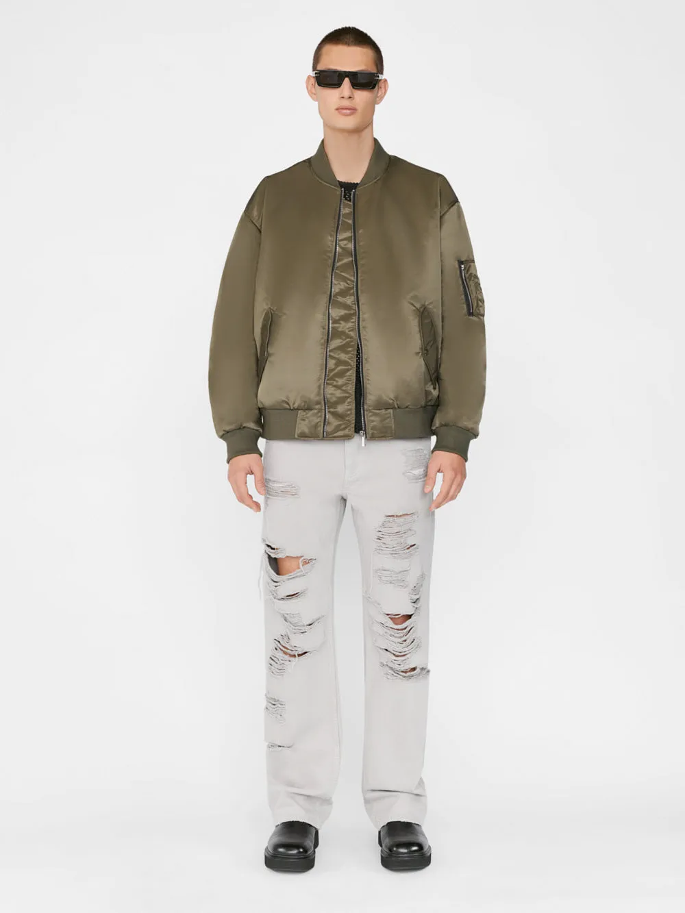 Nylon Bomber -- Taupe sold by Frame Denim product image thumbnail 2