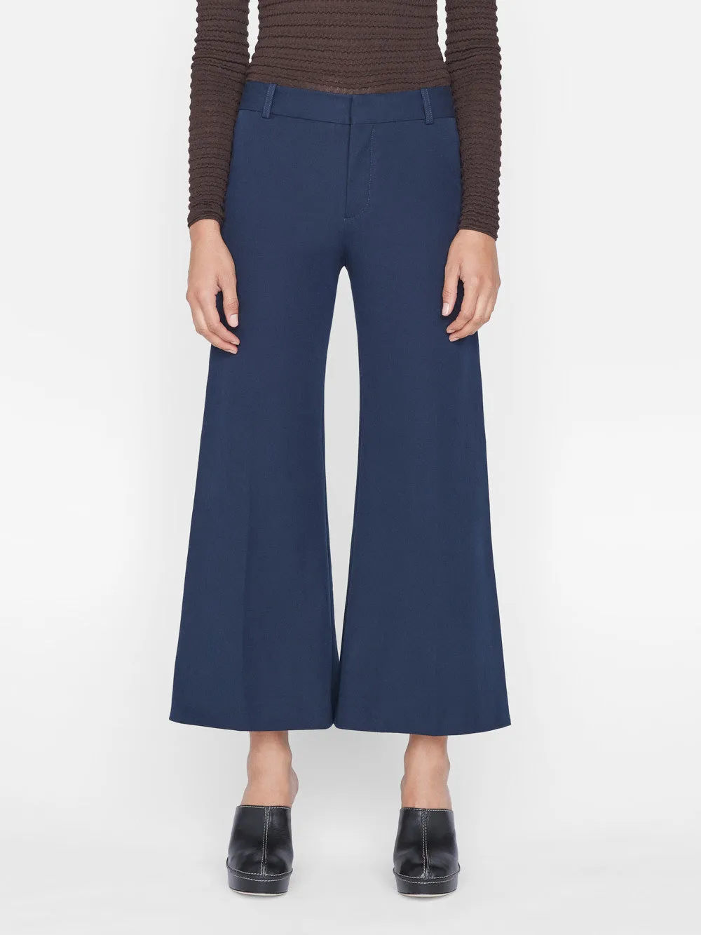 Le Crop Palazzo Trouser -- Navy sold by Frame Denim product image thumbnail 2