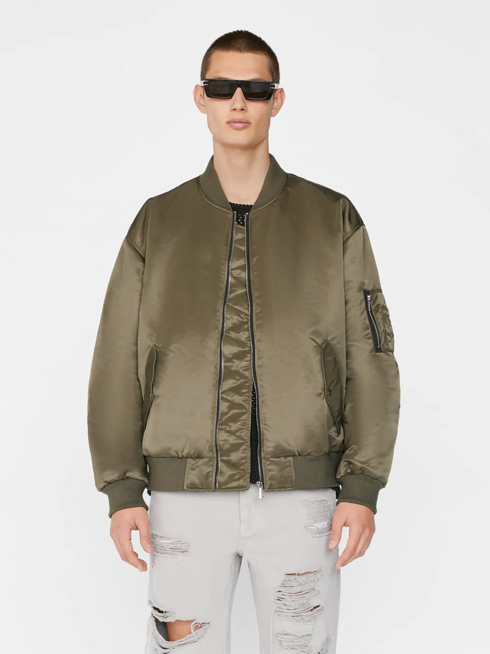 Nylon Bomber -- Taupe sold by Frame Denim product image thumbnail 3