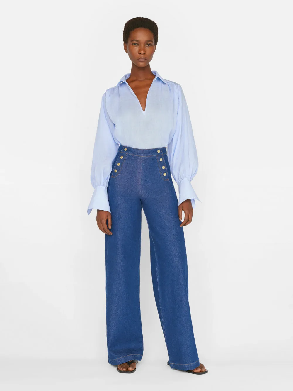 Sailor Snap Wide Leg -- Adele sold by Frame Denim product image thumbnail 3