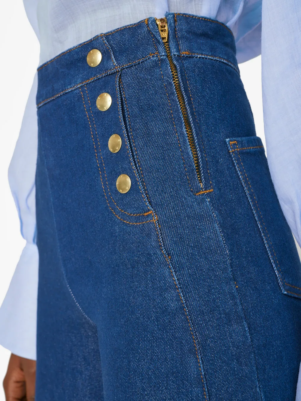 Sailor Snap Wide Leg -- Adele sold by Frame Denim product image thumbnail 4