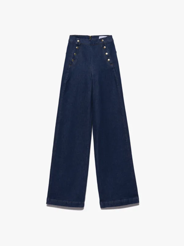 Sailor Snap Wide Leg -- Adele sold by Frame Denim