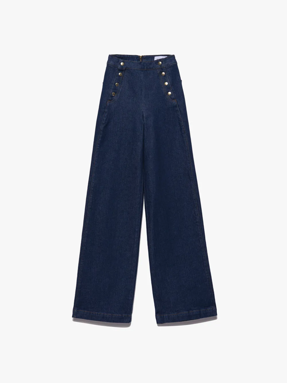 Sailor Snap Wide Leg -- Adele sold by Frame Denim