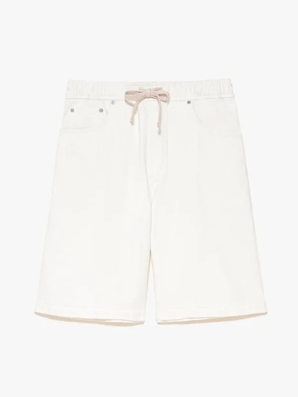 Extra Wide Leg Short -- Off White sold by Frame Denim