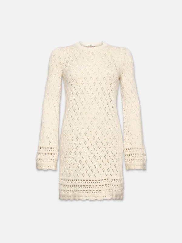 Crochet Shift Dress -- Ecru sold by Frame Denim