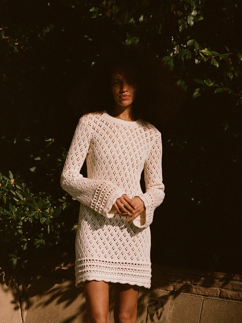 Crochet Shift Dress -- Ecru sold by Frame Denim product image thumbnail 2