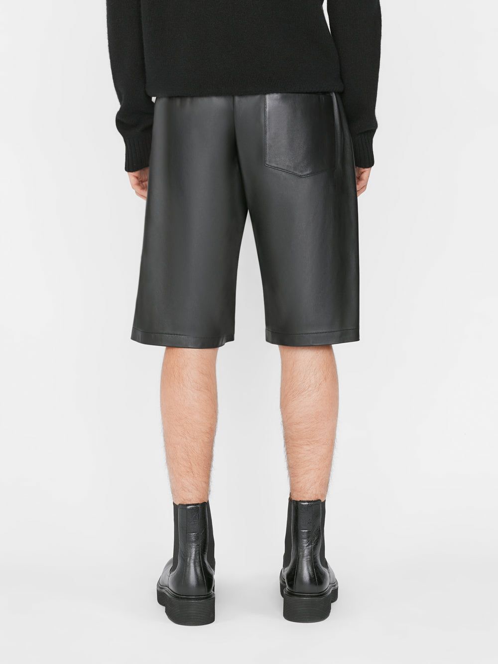 Bonded Leather Short -- Noir sold by Frame Denim product image thumbnail 8