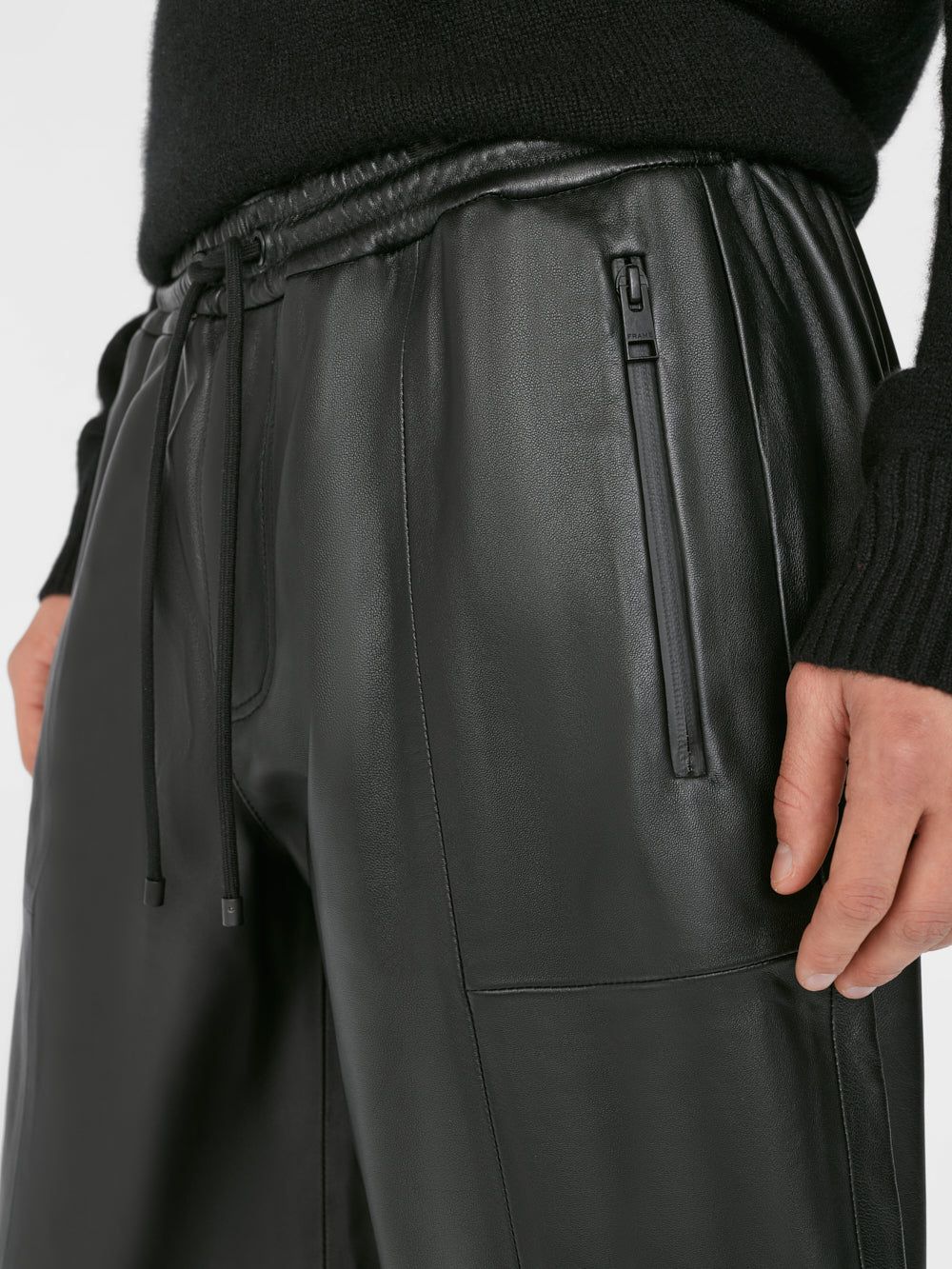 Bonded Leather Short -- Noir sold by Frame Denim product image thumbnail 5
