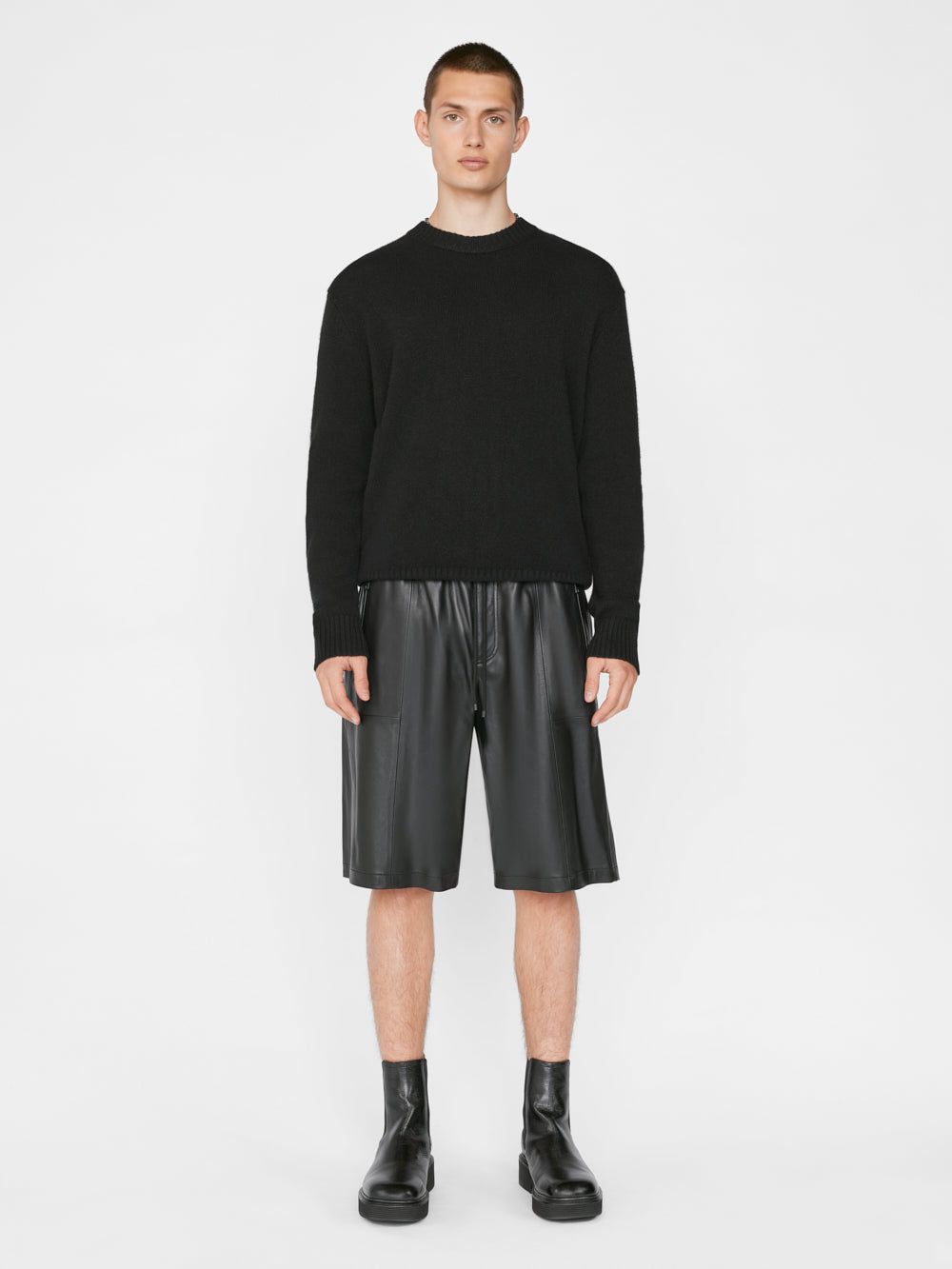 Bonded Leather Short -- Noir sold by Frame Denim product image thumbnail 2