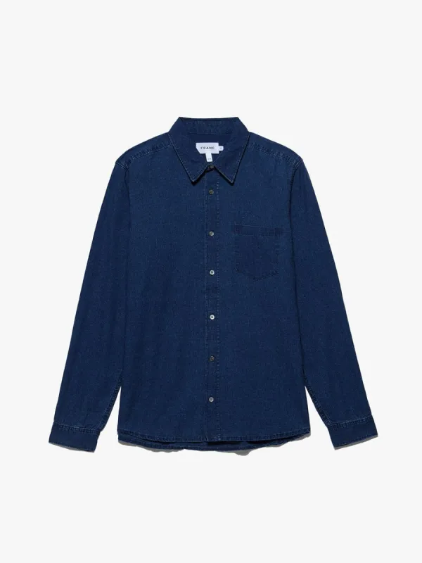 Chambray Long Sleeve Shirt -- Maritime sold by Frame Denim