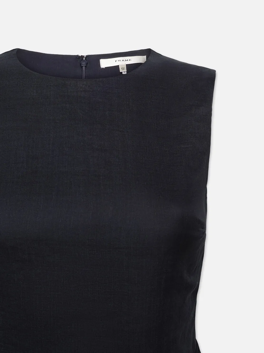 Sleeveless Ruched Front Tie Dress -- Navy sold by Frame Denim product image thumbnail 2