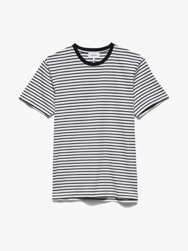 FRAME Stripe Tee -- Blanc/Noir sold by Frame Denim