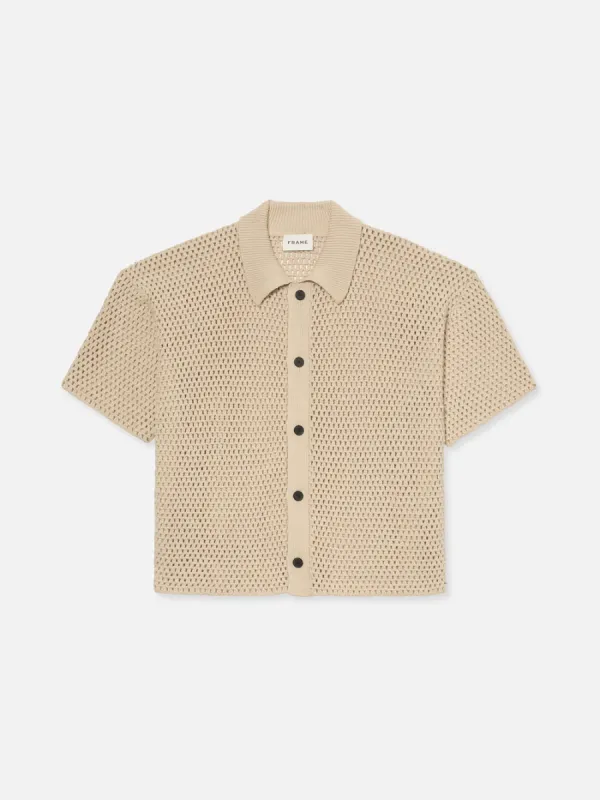 Open Weave Cardigan -- Ecru sold by Frame Denim
