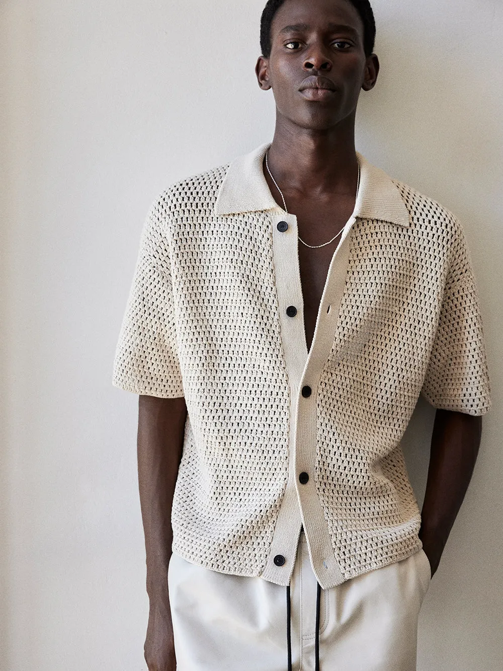 Open Weave Cardigan -- Ecru sold by Frame Denim product image thumbnail 2