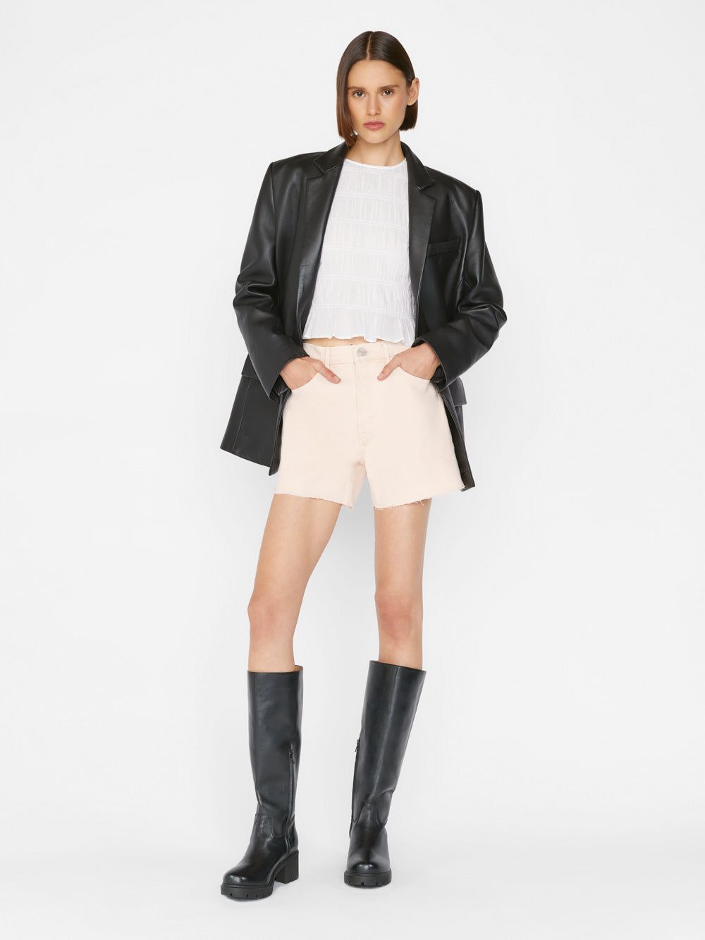 Le Super High Short -- Stoned Nude Pink sold by Frame Denim product image thumbnail 3