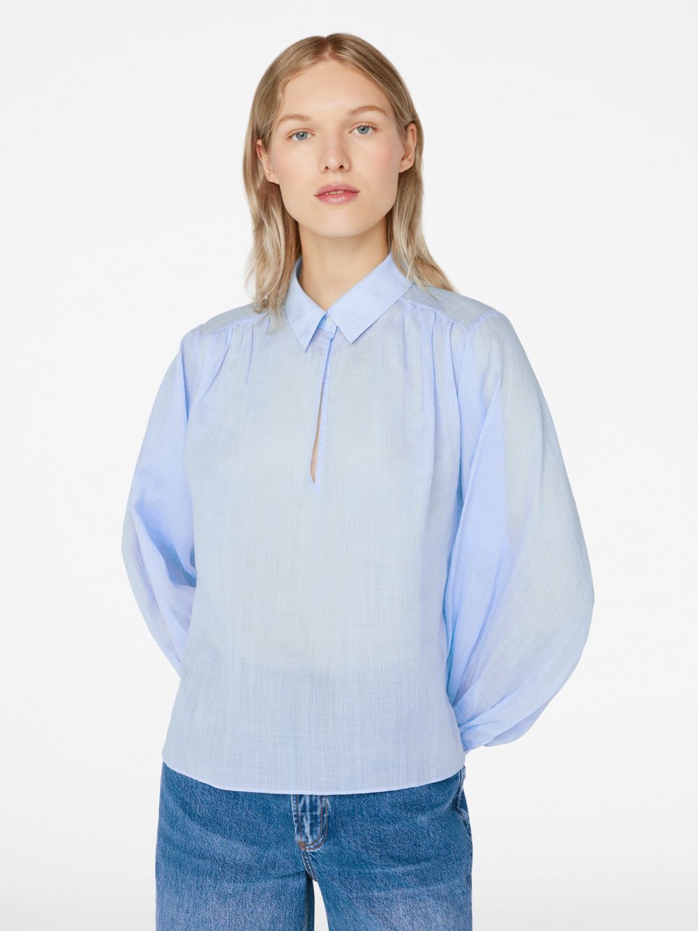 Keyhole Popover -- Oxford Blue sold by Frame Denim product image thumbnail 6