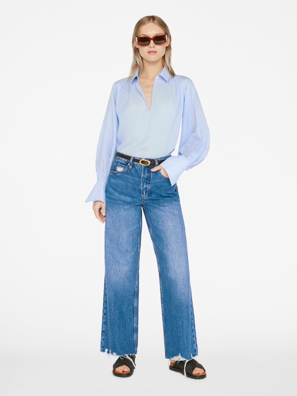 Keyhole Popover -- Oxford Blue sold by Frame Denim product image thumbnail 2