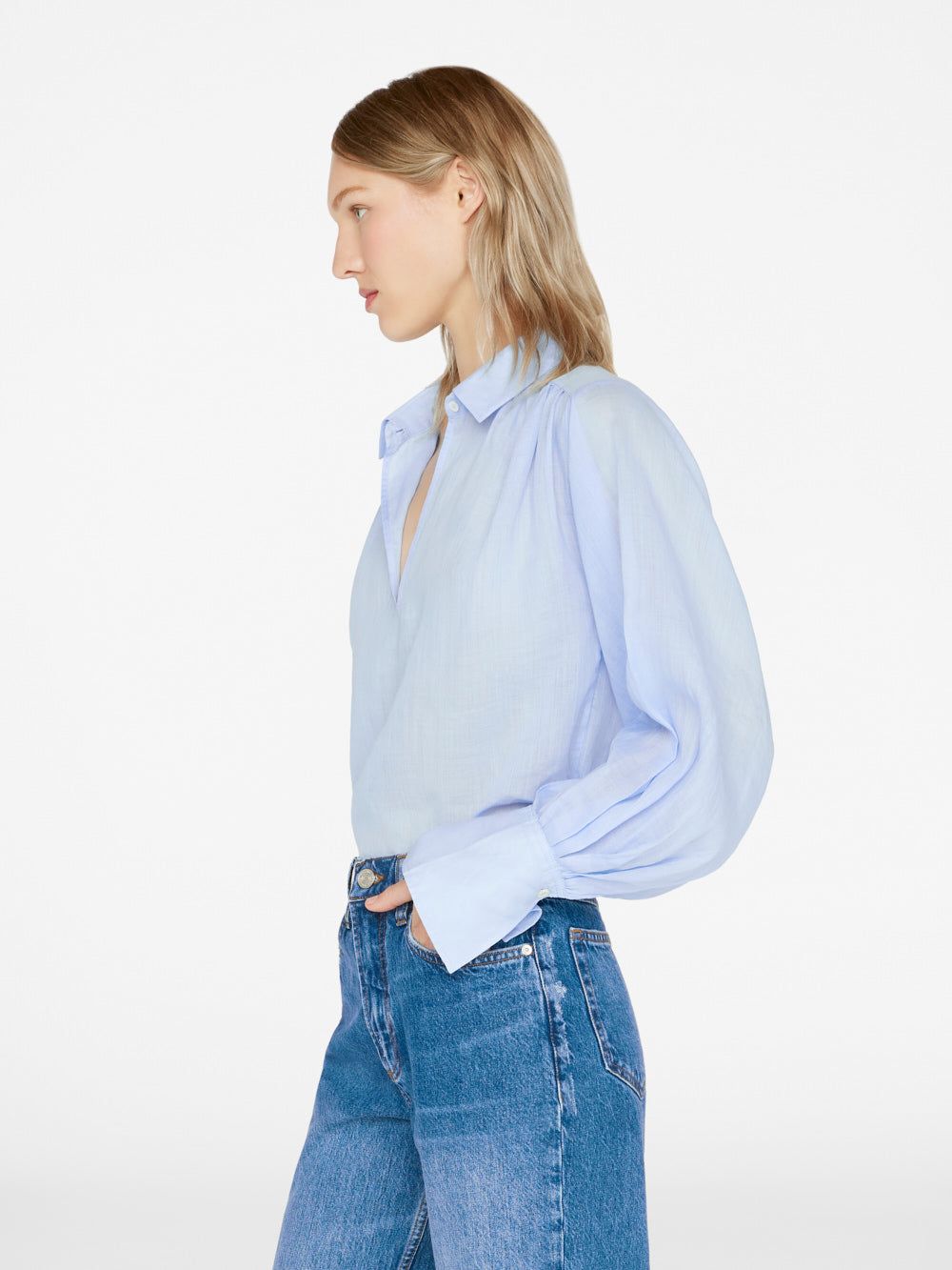 Keyhole Popover -- Oxford Blue sold by Frame Denim product image thumbnail 5