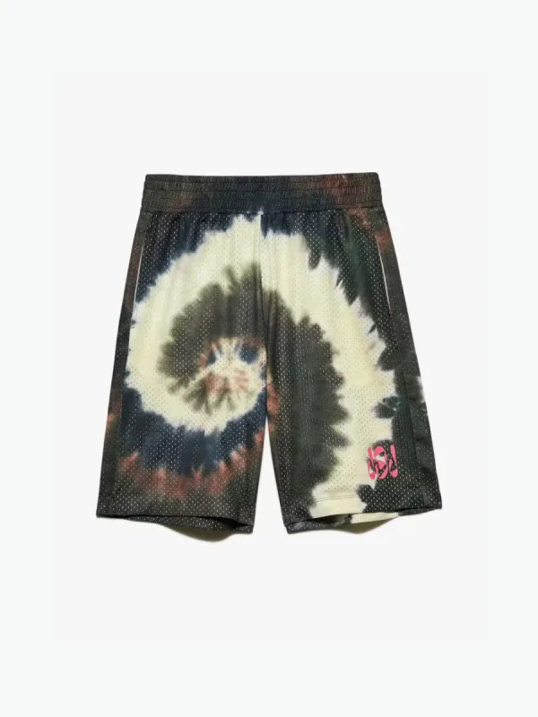 Tie Dye Basketball Shorts -- Fatigue Multi made by Frame Denim