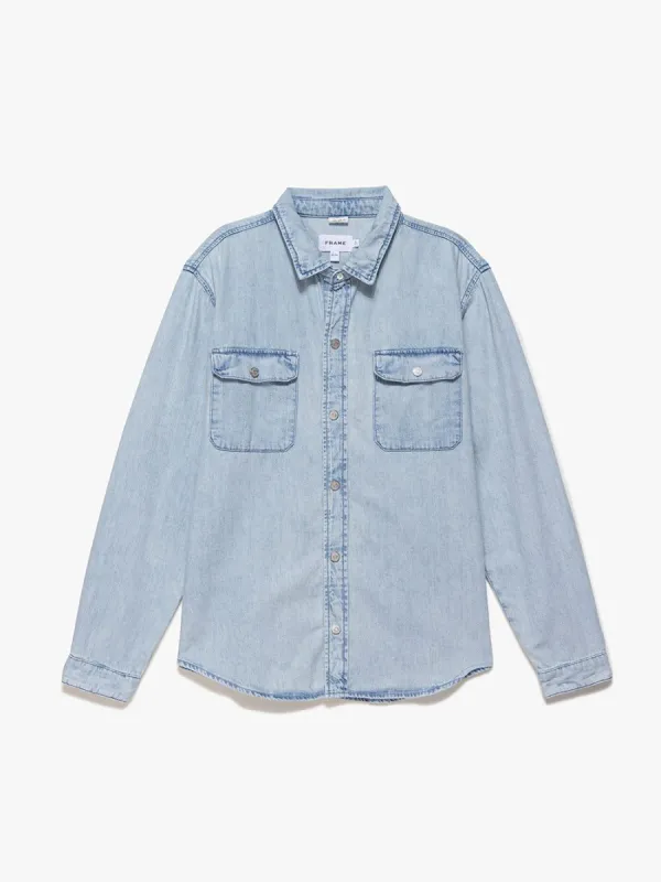 Classic Denim Shirt -- Sunbleached sold by Frame Denim