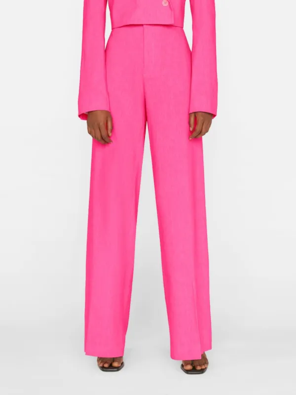 High Rise Wide Leg Trouser -- Flamingo sold by Frame Denim