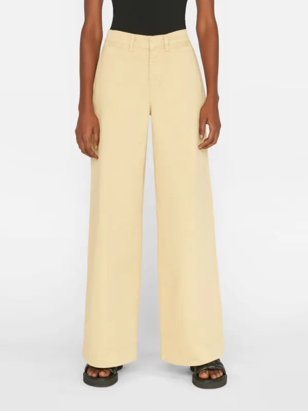 Wide Leg Tomboy Trouser -- Washed Tan sold by Frame Denim