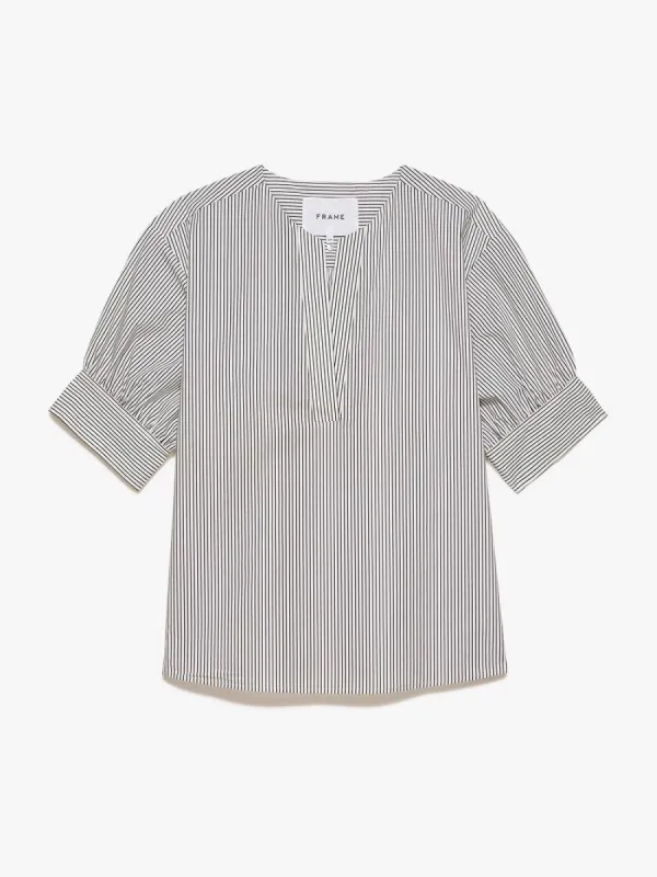 V-Neck Popover Top -- Bone Multi sold by Frame Denim