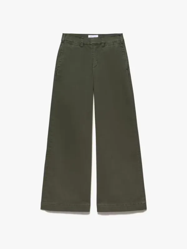 Pixie Wide Leg Tomboy Trouser -- Washed Fatigue sold by Frame Denim