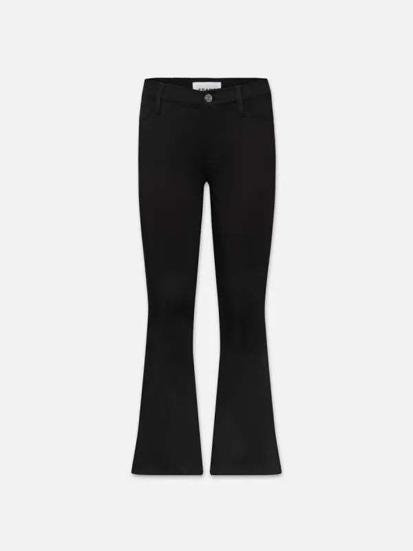 Le Crop Flare Sateen -- Noir sold by Frame Denim