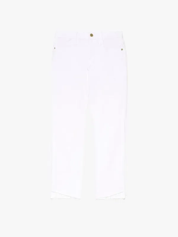 Le High Straight Cascade Hem -- Blanc sold by Frame Denim