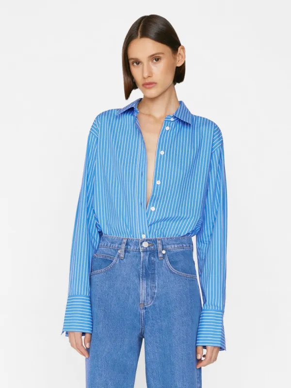 The Oversized Shirt -- Cornflower Multi sold by Frame Denim