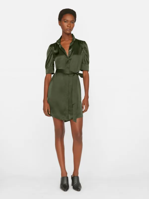 Gillian Mini Dress -- Fatigue sold by Frame Denim
