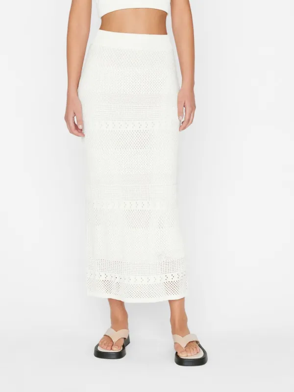 Crochet Pencil Skirt -- Off White sold by Frame Denim