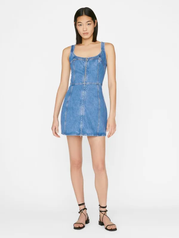 Denim Bustier Zip Dress -- Sea Level sold by Frame Denim