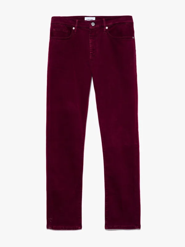 L'Homme Slim Brushed Twill -- Dark Burgundy sold by Frame Denim