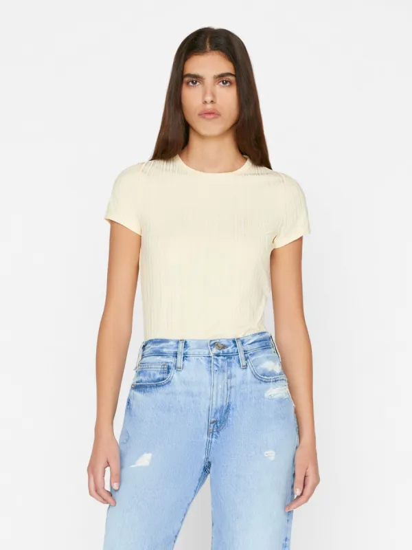 Shrunken Tee -- Butter sold by Frame Denim