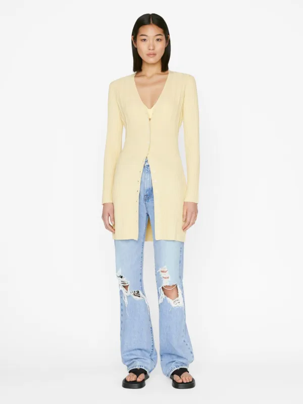 Long Rib Cardi -- Butter sold by Frame Denim