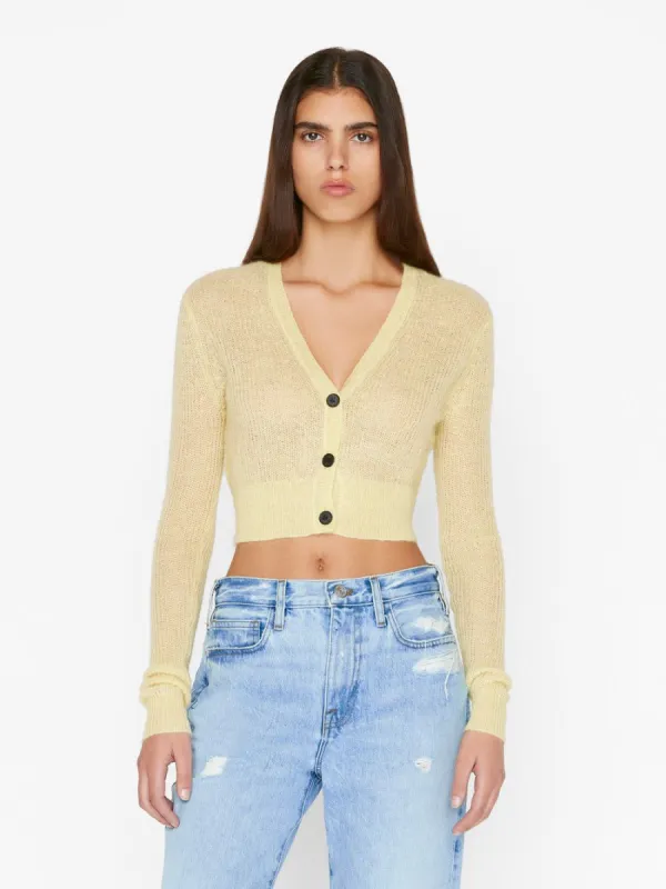 Shrunken Cardi -- Butter sold by Frame Denim