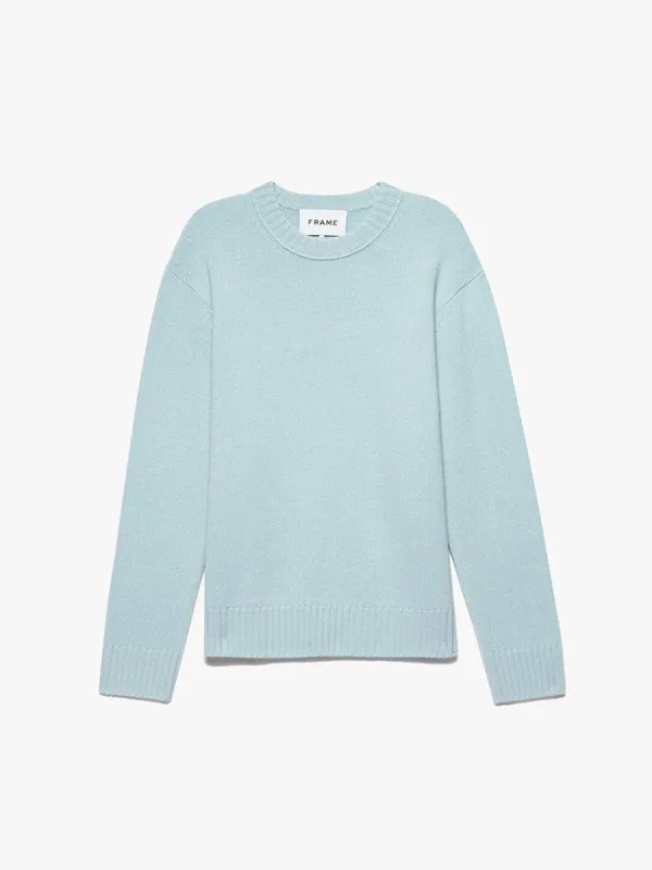 The Cashmere Crewneck Sweater -- Mint Blue sold by Frame Denim