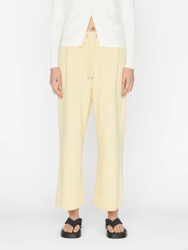 Cropped Wide Leg Sweatpant -- Butter sold by Frame Denim