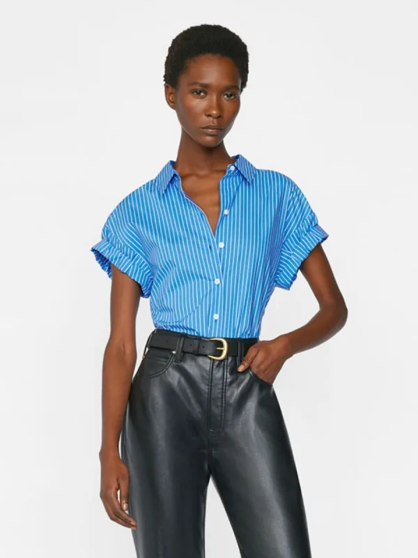 Rolled Sleeve Top -- Cornflower Multi sold by Frame Denim