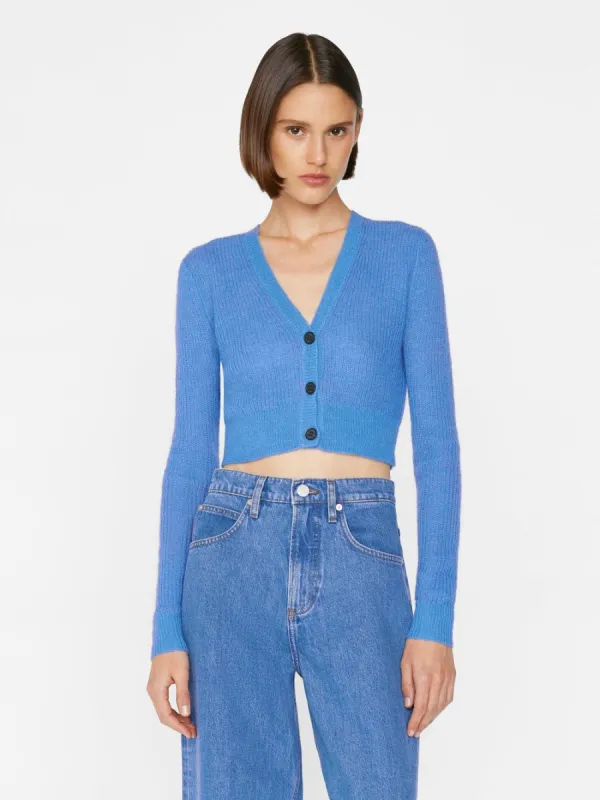 Shrunken Cardi -- Cornflower Blue sold by Frame Denim