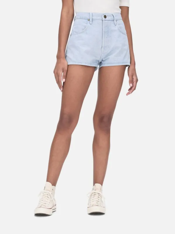 SIDE SLIT DENIM SHORT ANEMONE made by Frame Denim