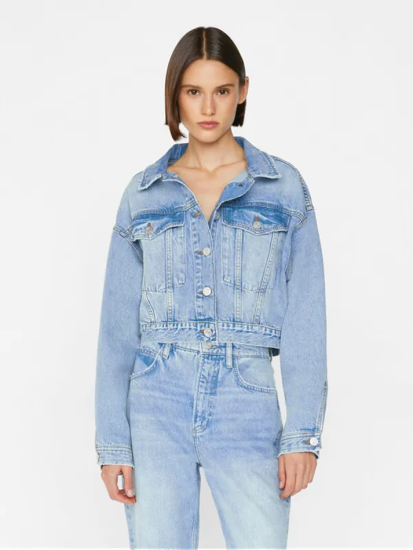 Le Cropped Oversized Jacket -- Open Air sold by Frame Denim